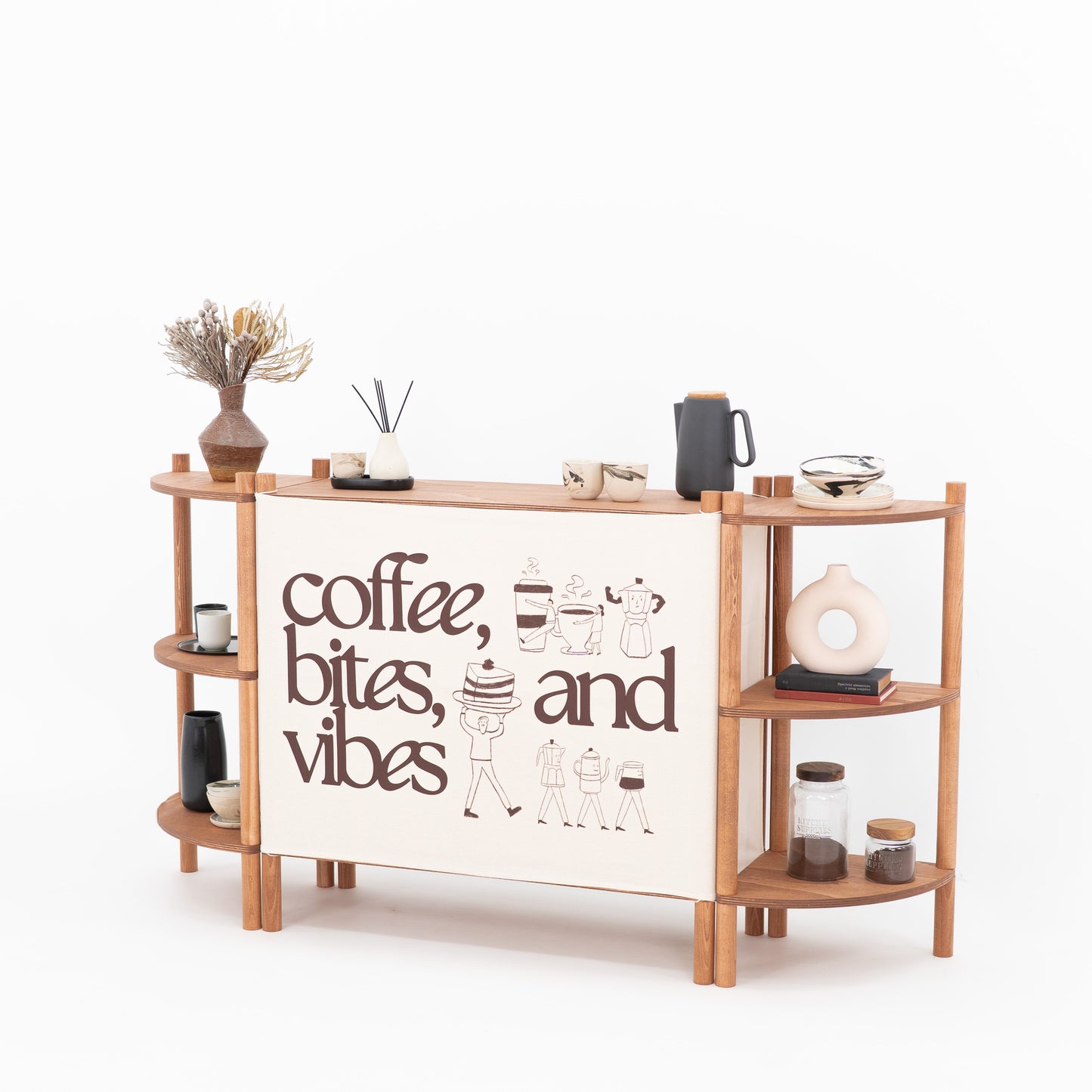 Modułowe stoisko Tokyo | kolor kawowy