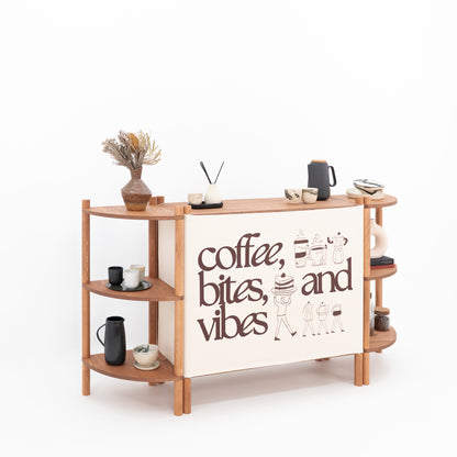 Tokyo Modular Booth Set | coffee color