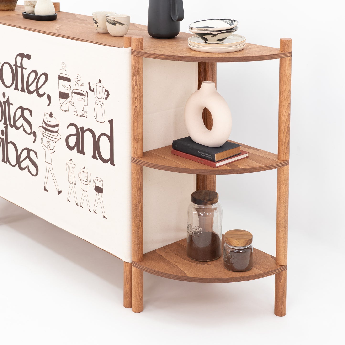 Modułowe stoisko Tokyo | kolor kawowy