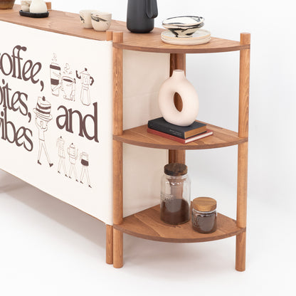 Tokyo Modular Booth Set | coffee color