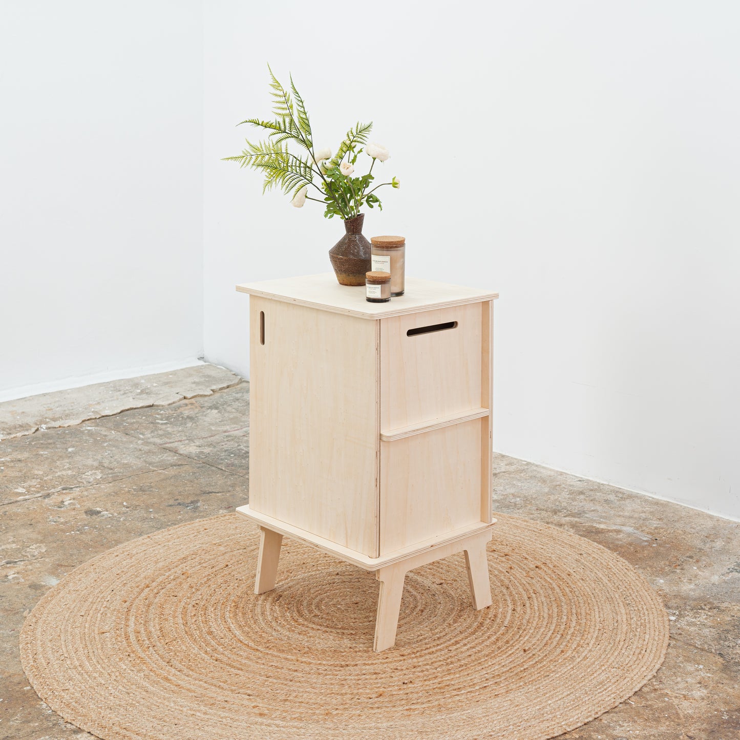 Portable single doors cabinet PC-03-NT | natural color