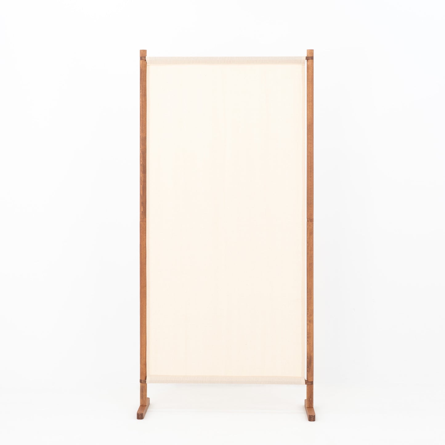 Natural textile branding wall for boutique retail and premium brand spaces