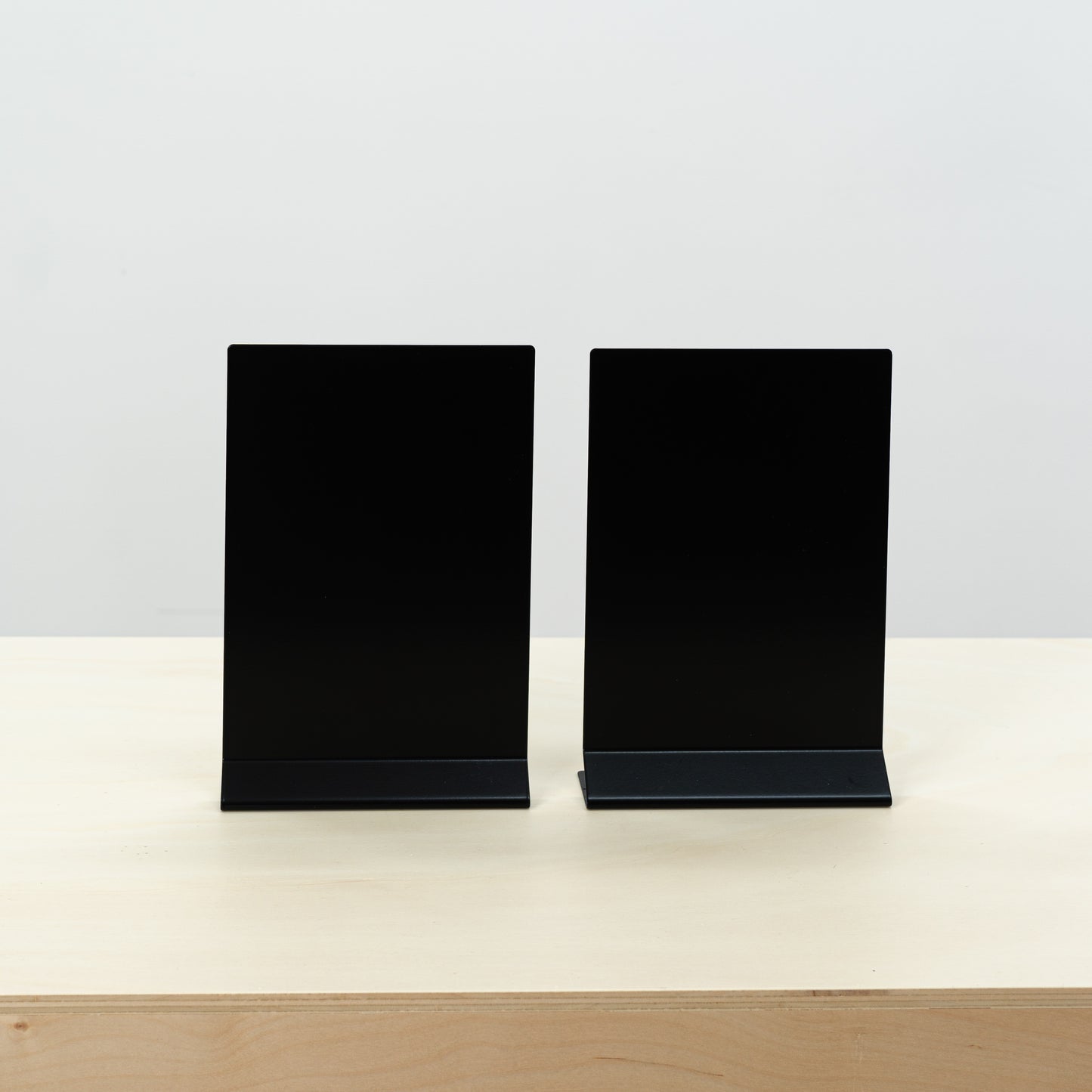 SAMPLE SALE | Set of 2 metal magnetic table top sign boards SAP-A5-V-BL No. 49