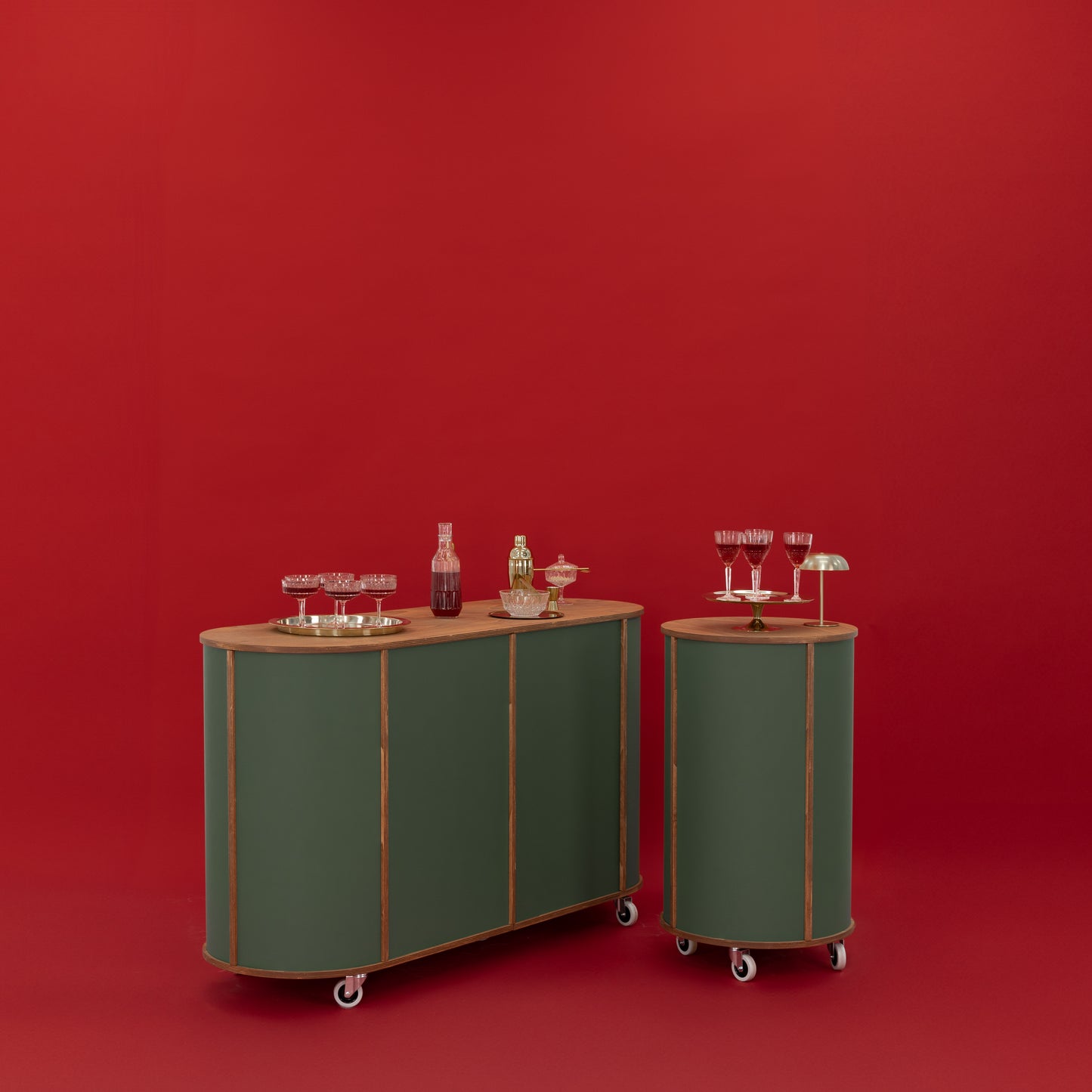 Grand comptoir ovale VC-28-W-ML | couleur personnalisée