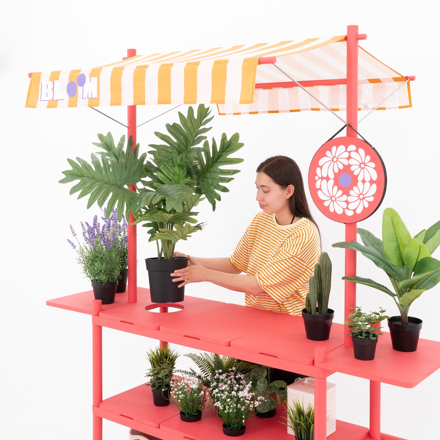 Market Stall Cart with Canopy BC-09-W-ML | custom color