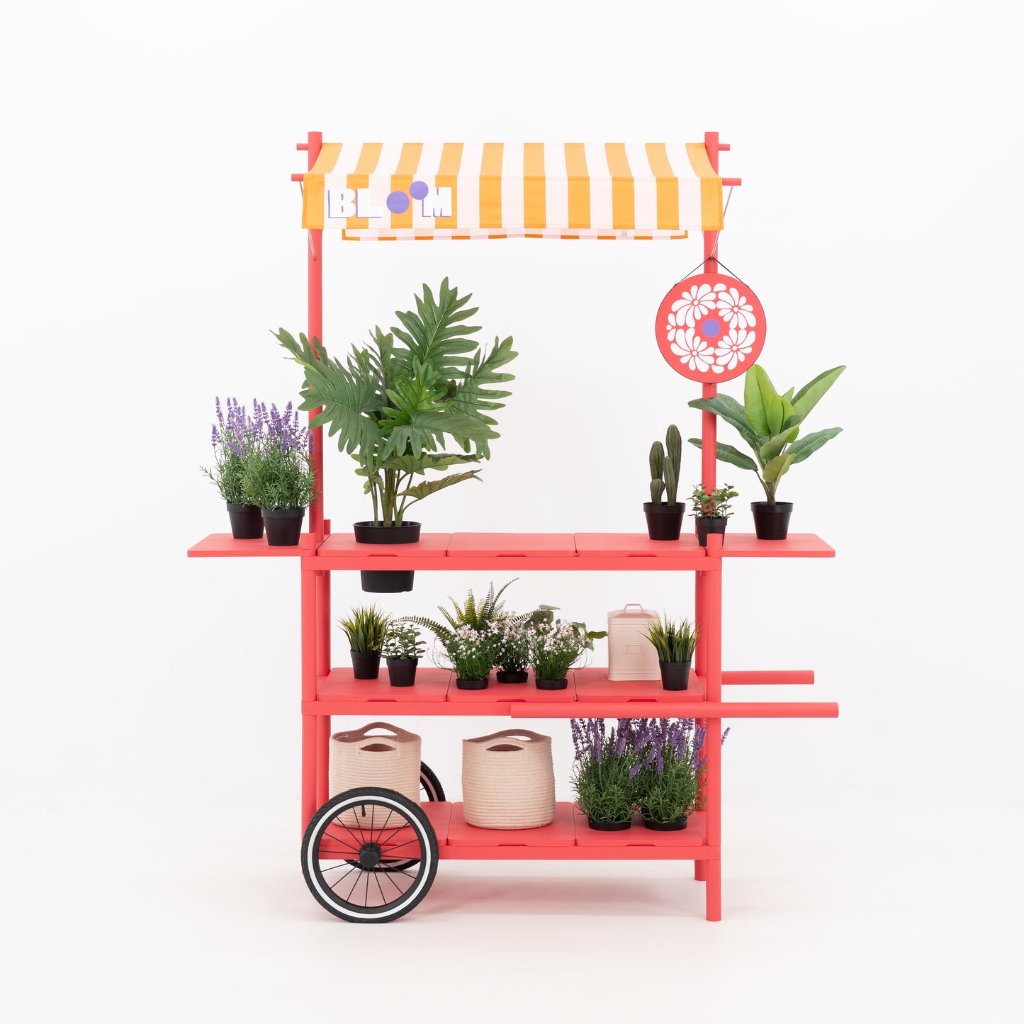 Market Stall Cart with Canopy BC-09-W-ML | custom color