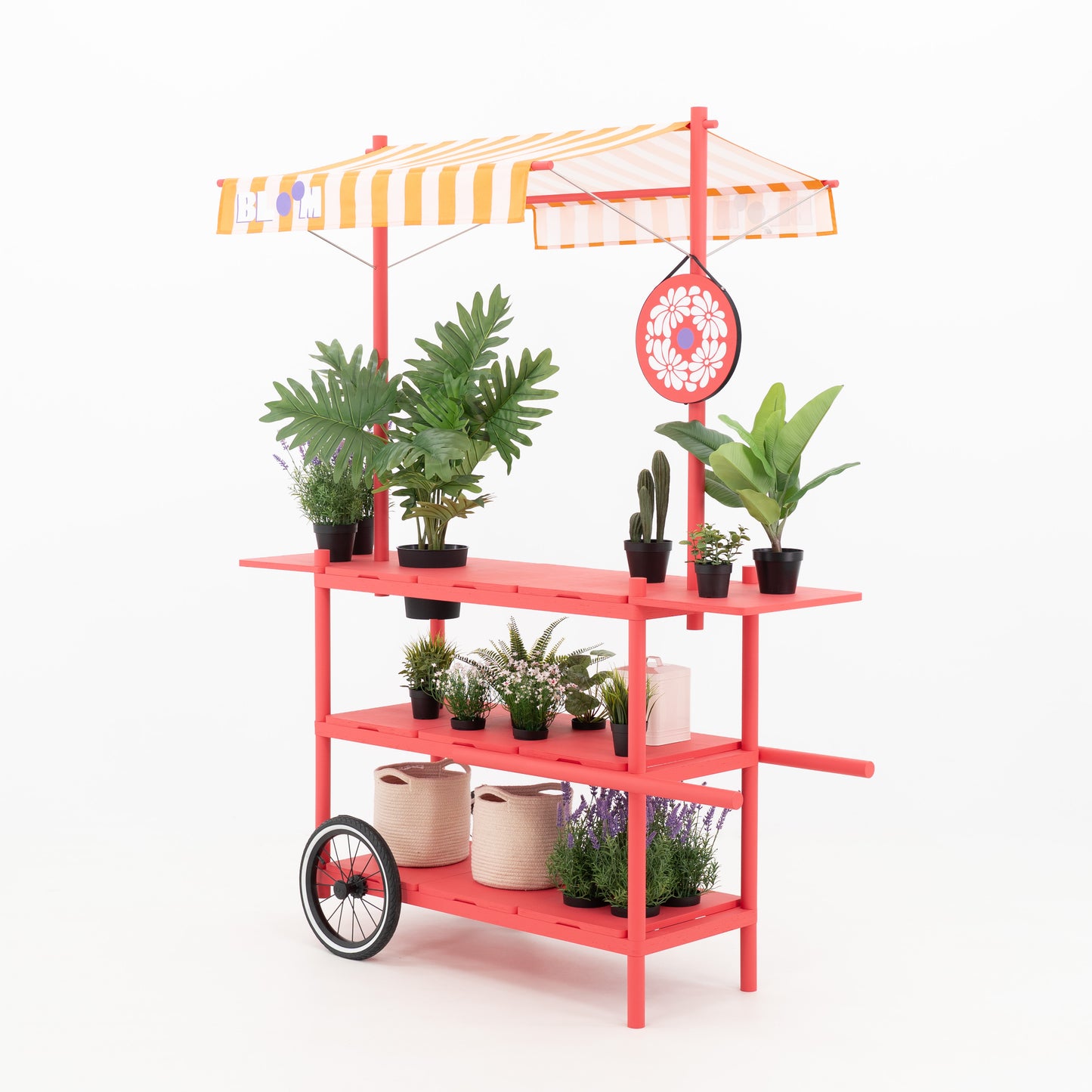 Market Stall Cart with Canopy BC-09-W-ML | custom color