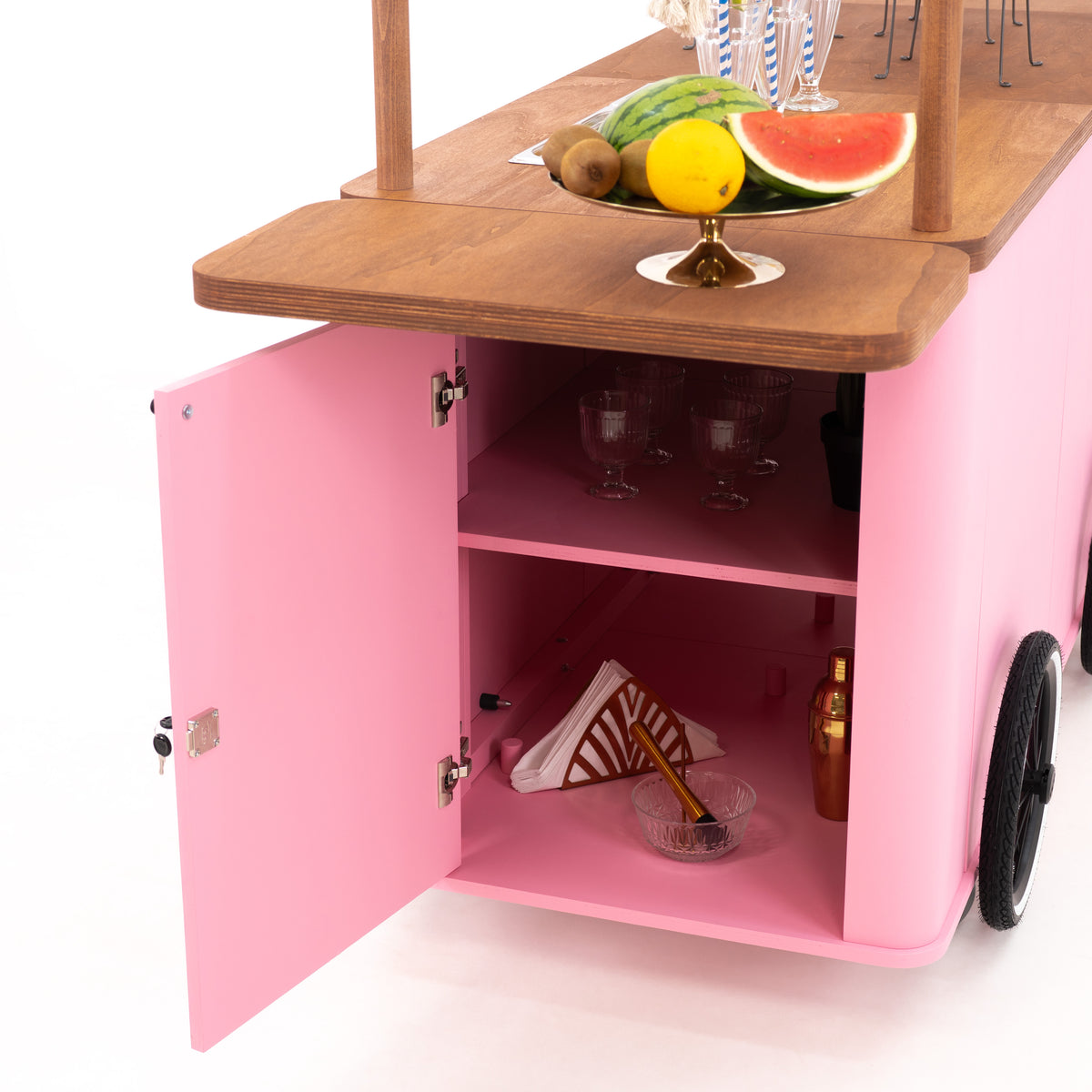 Carrito grande para eventos con toldo VC-37-W-ML | color personalizado