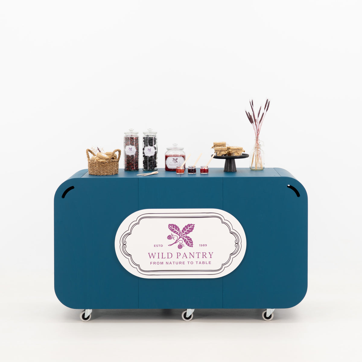 Promotiontheke mit Logo VC-38-W-ML, Vorderansicht