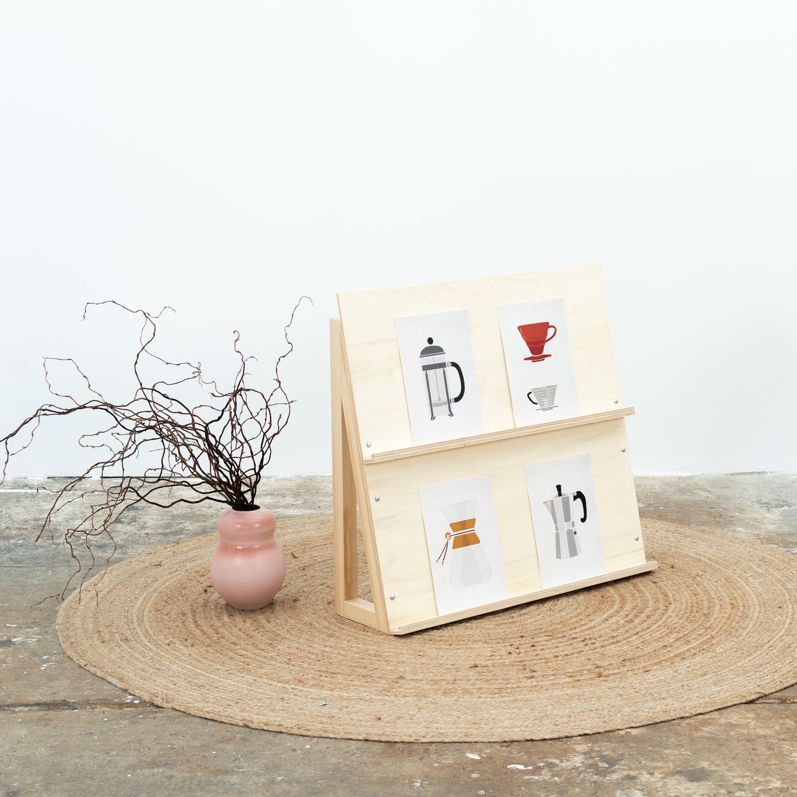 To Display Notebooks Wooden display stand for notebooks VAN-02-NT, books, planners, cards i ...