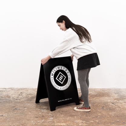 Shopfront chalkboard A-frame in black

