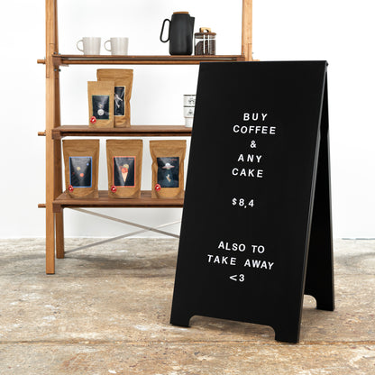 Metal Outdoor Sandwich Board SB-A-B | black color