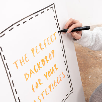 Writable restaurant sign white A-frame