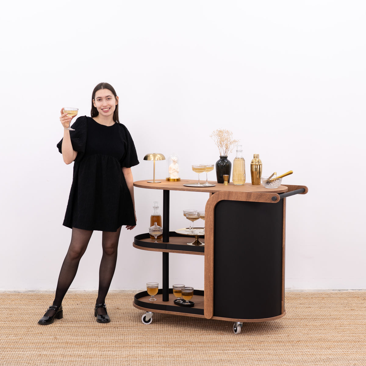 Premium serving trolley with full color customization for events
