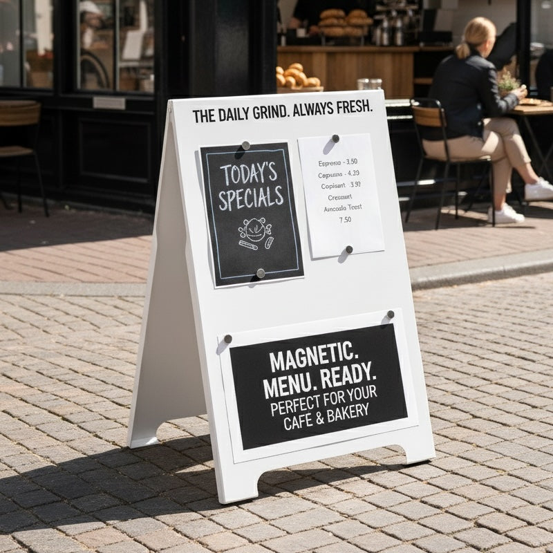 Metalowy potykacz reklamowy SB-A-B | kolor biały 