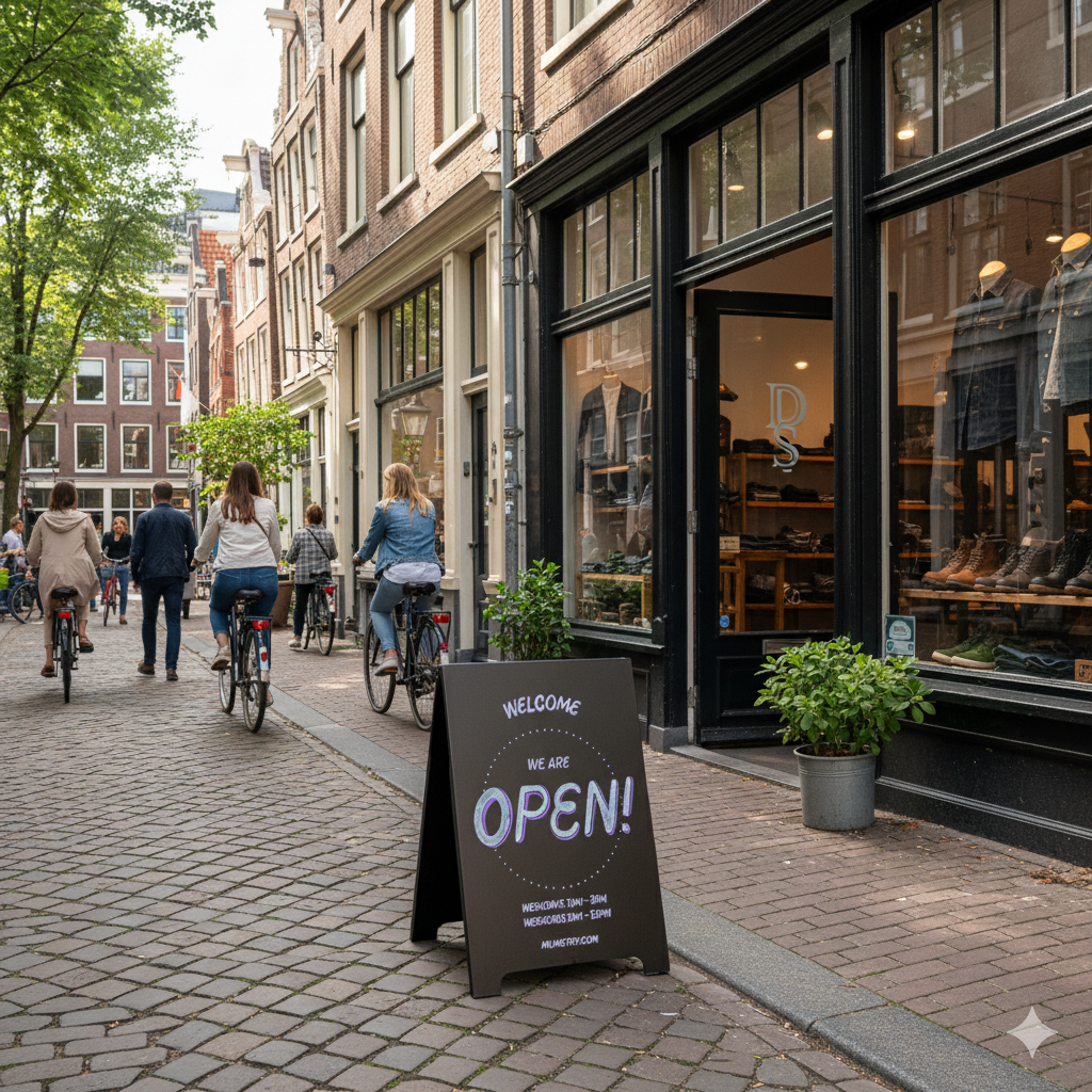 Metal outdoor sandwich board SB-A-B | black color