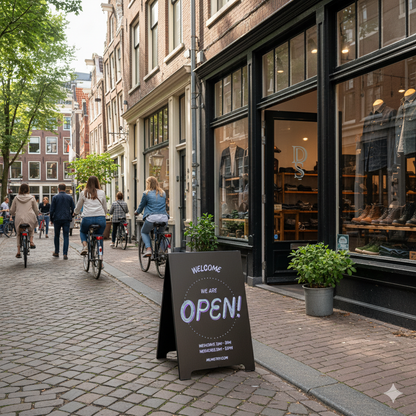 Metal Outdoor Sandwich Board SB-A-B | black color