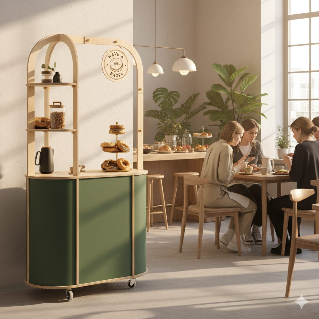 Chariot ovale compact VC-26-W-ML | couleur personnalisée