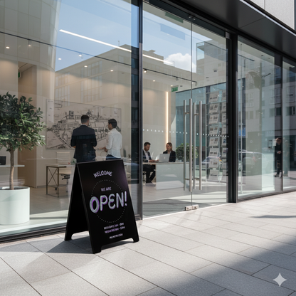 Metal Outdoor Sandwich Board SB-A-B | black color