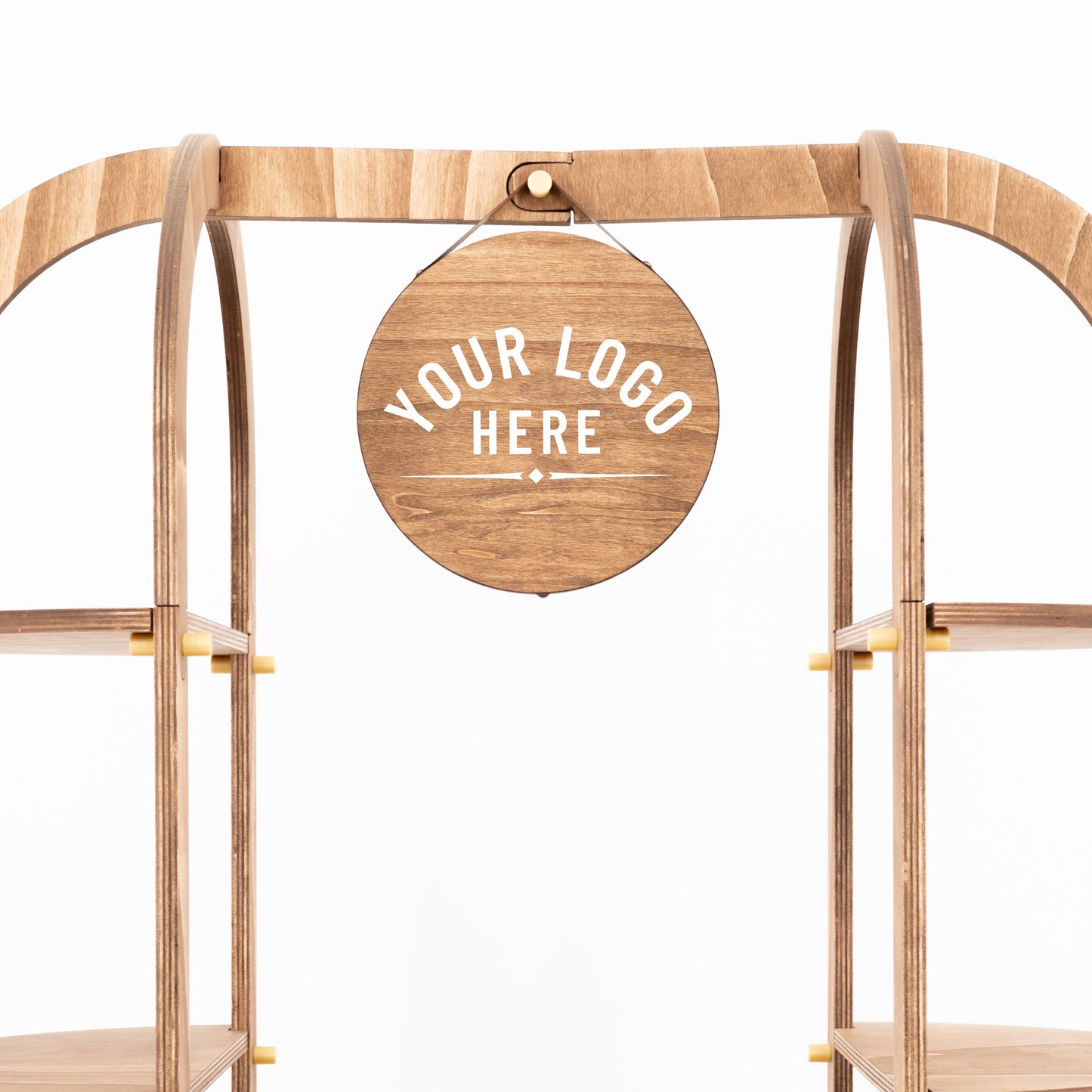 Okrągła tablica z logo | kolor kawy