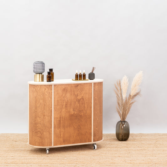 Sortie | Compteur ovale compact VC-23-W-ML n ° 100 | Couleur naturelle + café