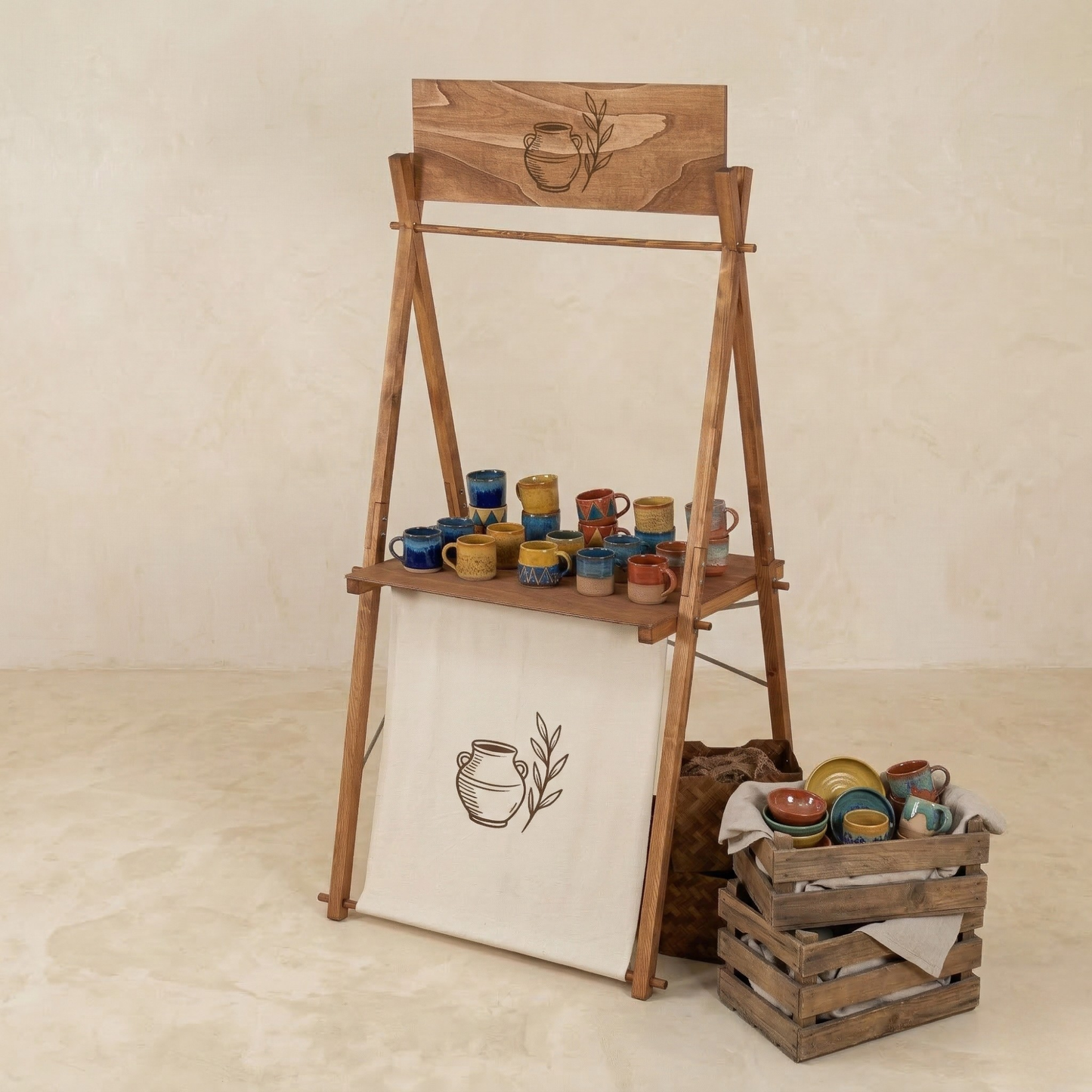 Market Stall VC-01-CF | coffee color