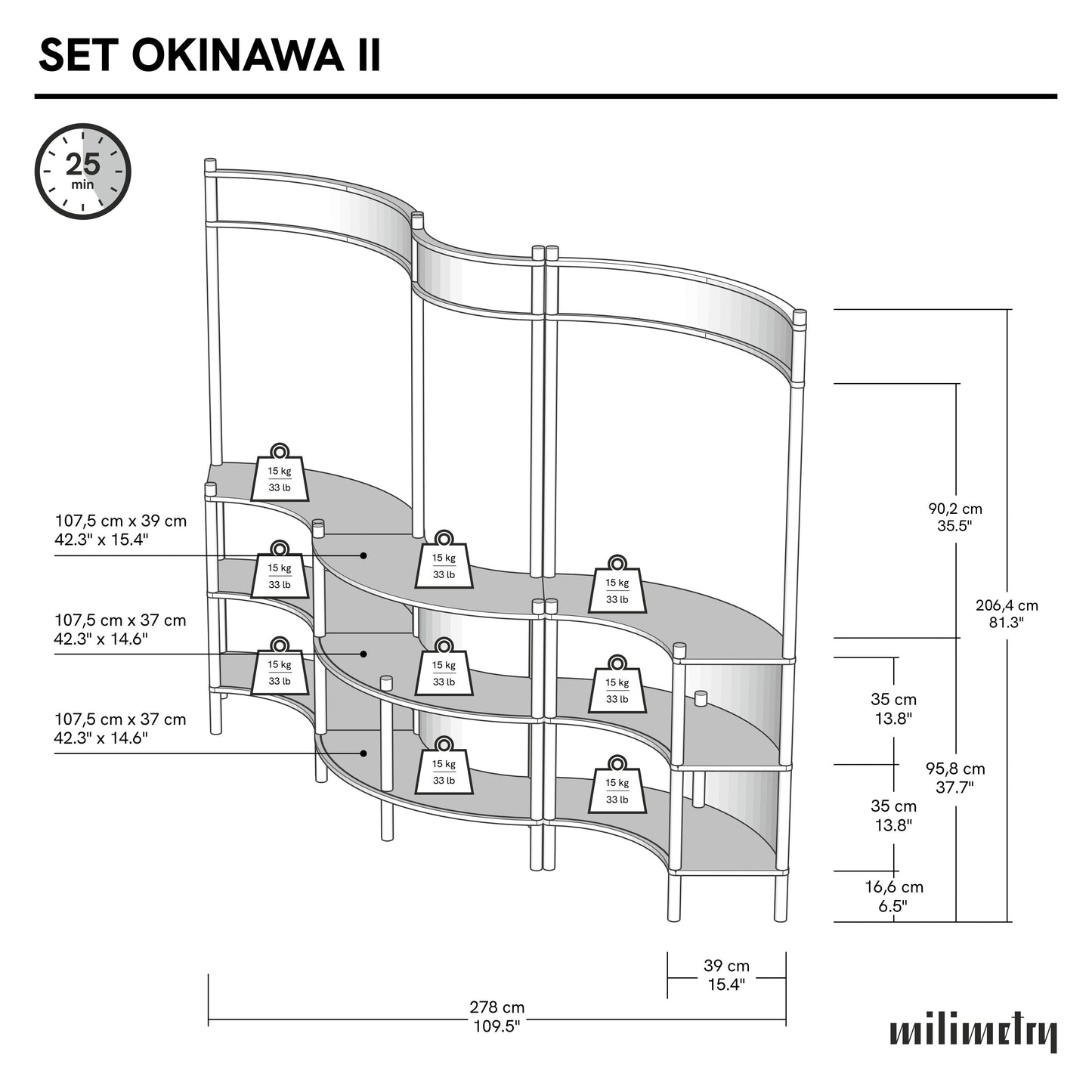 Okinawa II Wave-Shaped Service Station | coffee + custom color
