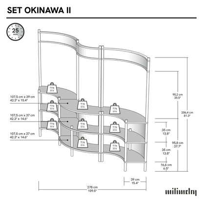 Okinawa II Wave-Shaped Service Station | coffee + custom color