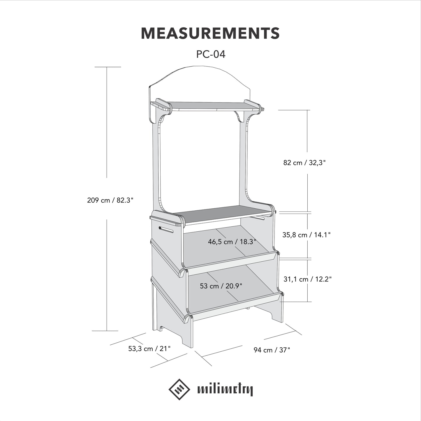 Portable market stall PC-04-NT | collapsible vendor booth idea for trade fairs and events