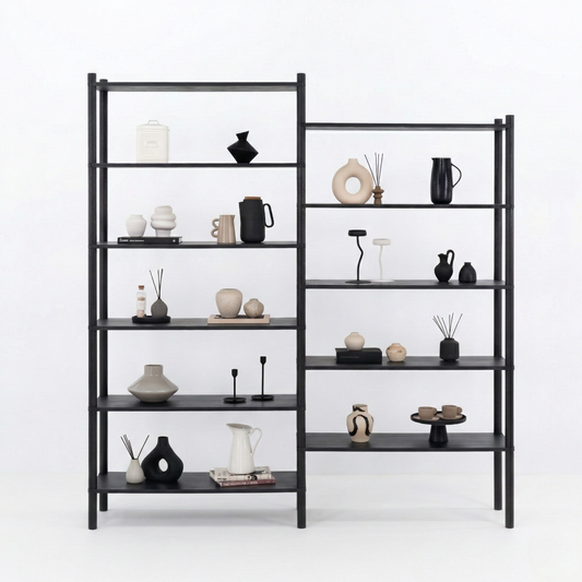 Étagère double BS-02-A-BL | couleur noire