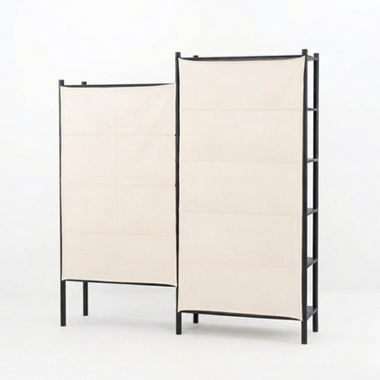 Double Shelving Unit BS-02-A-BL | black color
