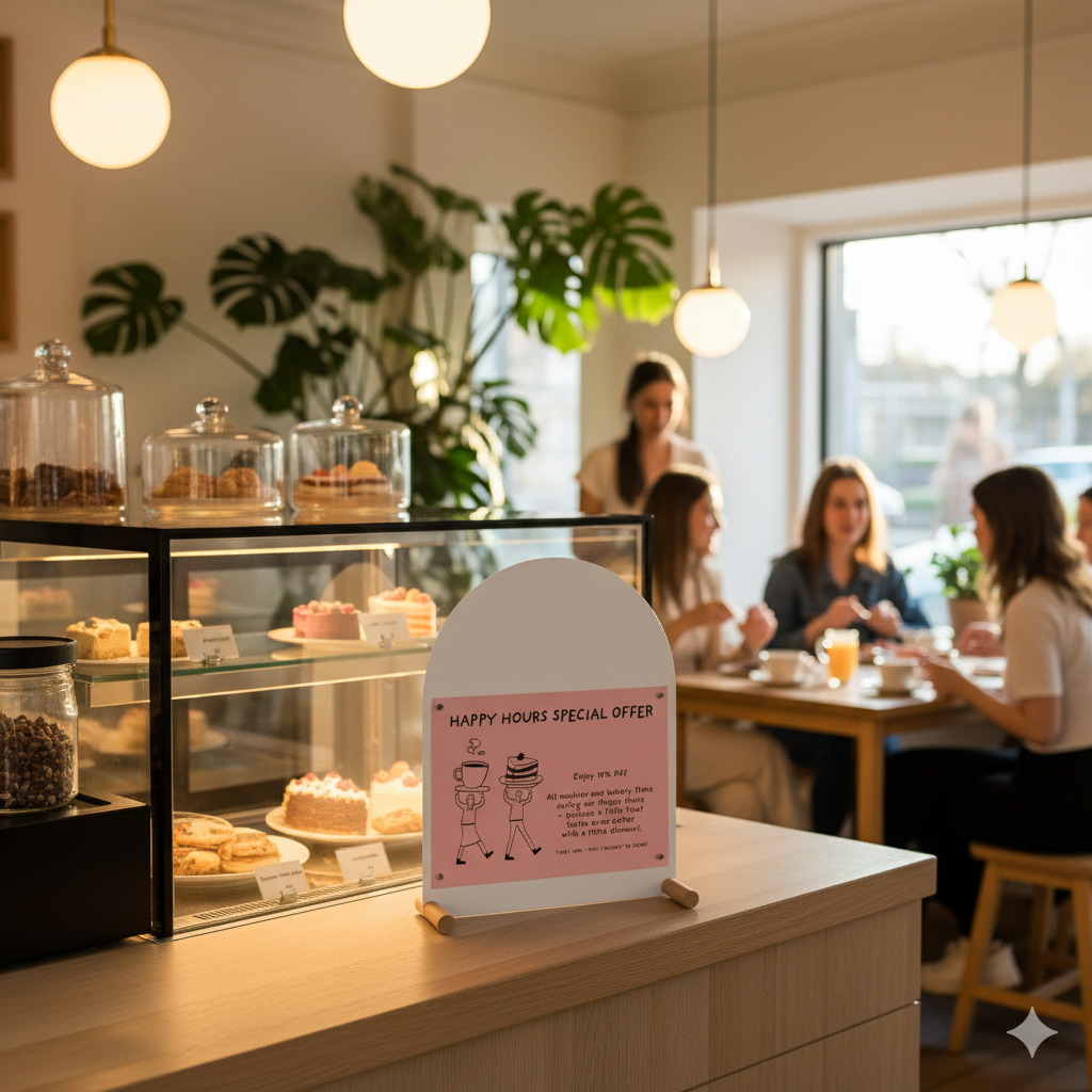 Magnetyczna tablica menu SAP-04-H-WT | biały kolor