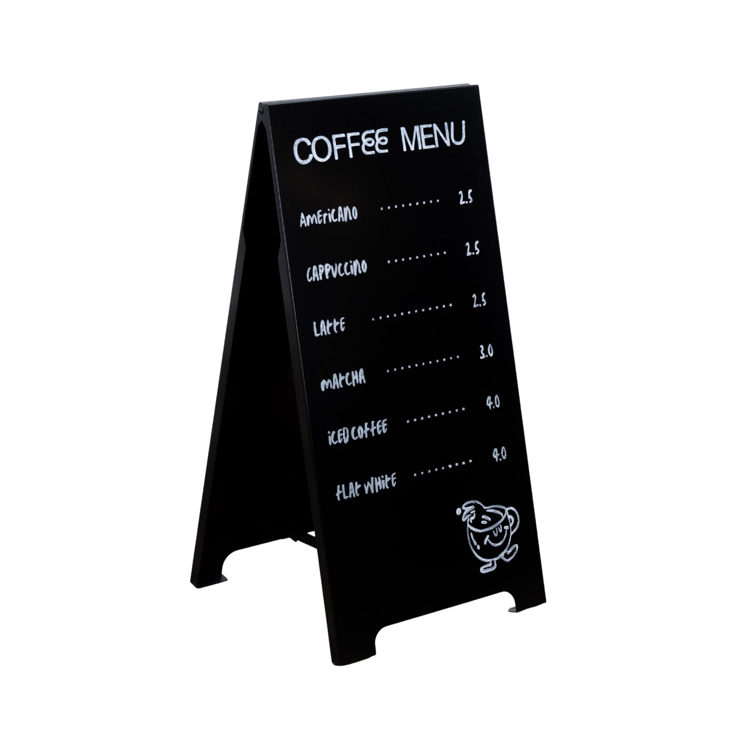 Metal outdoor sandwich board SB-A-B | black color