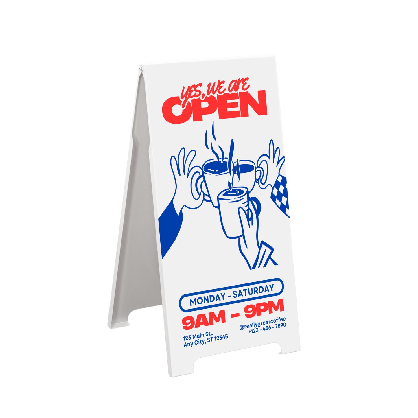 Metalowy potykacz reklamowy SB-A-B | kolor biały 