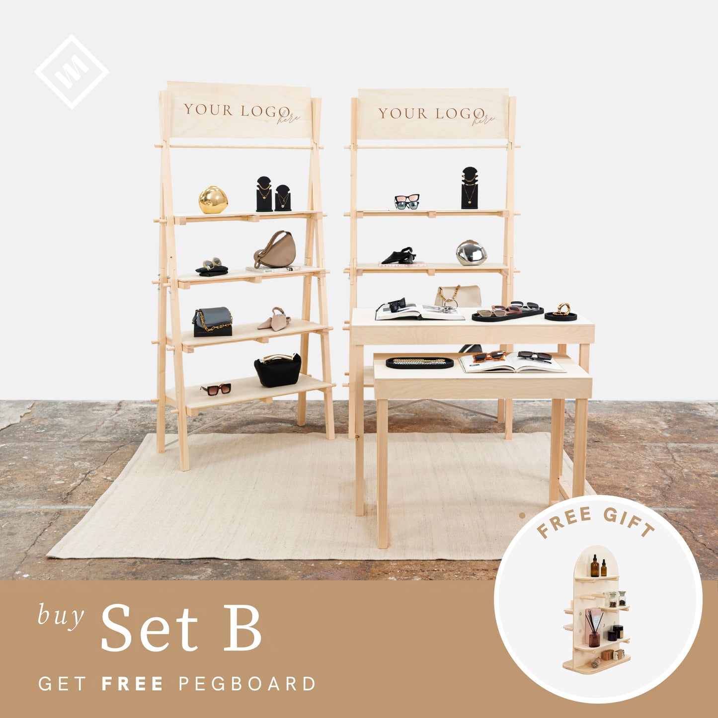 Free gift: pegboard display