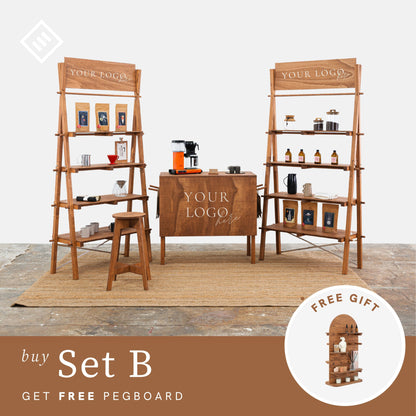 Free pegboard included in display set

