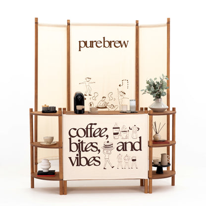 Individuelle dreiteilige Event-Wand BW-C-CF | Kaffeebraun