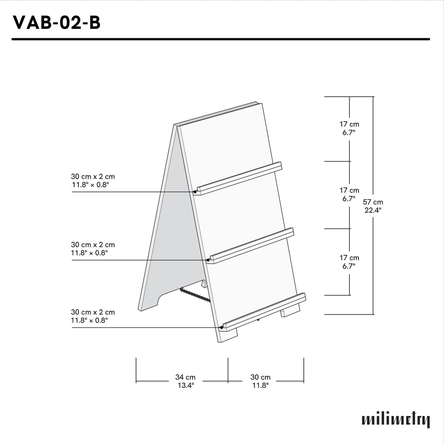 Présentoir à cartes VAB-02-CF | couleur café