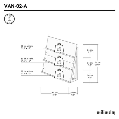 Petit présentoir pour cahiers VAN-02-NT | couleur naturelle