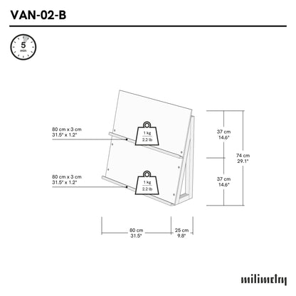 Petit présentoir pour cahiers VAN-02-NT | couleur naturelle