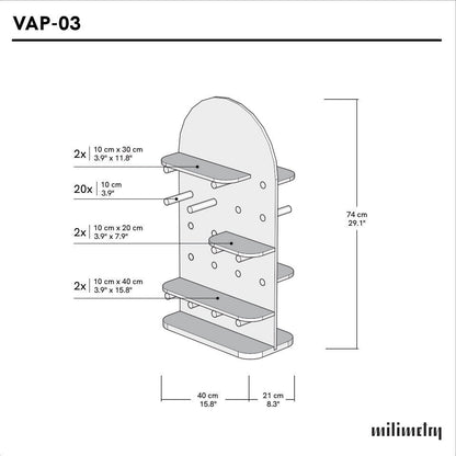 Panneau perforé de table VAP-03-CF | couleur café