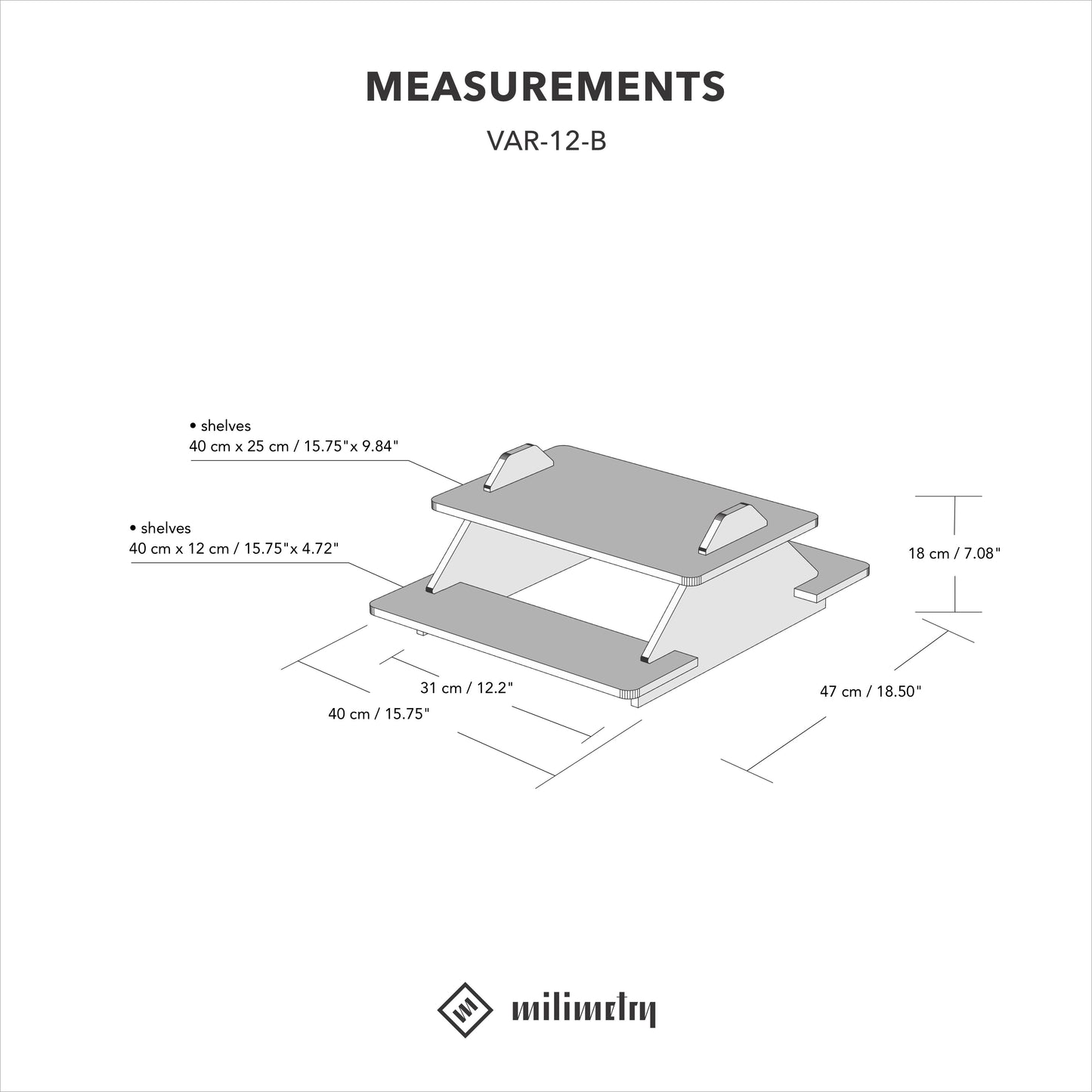 VENTE D'ÉCHANTILLONS | Présentoir de table en contreplaqué double face à 2 pneus VAR-12-B-NT N° 17