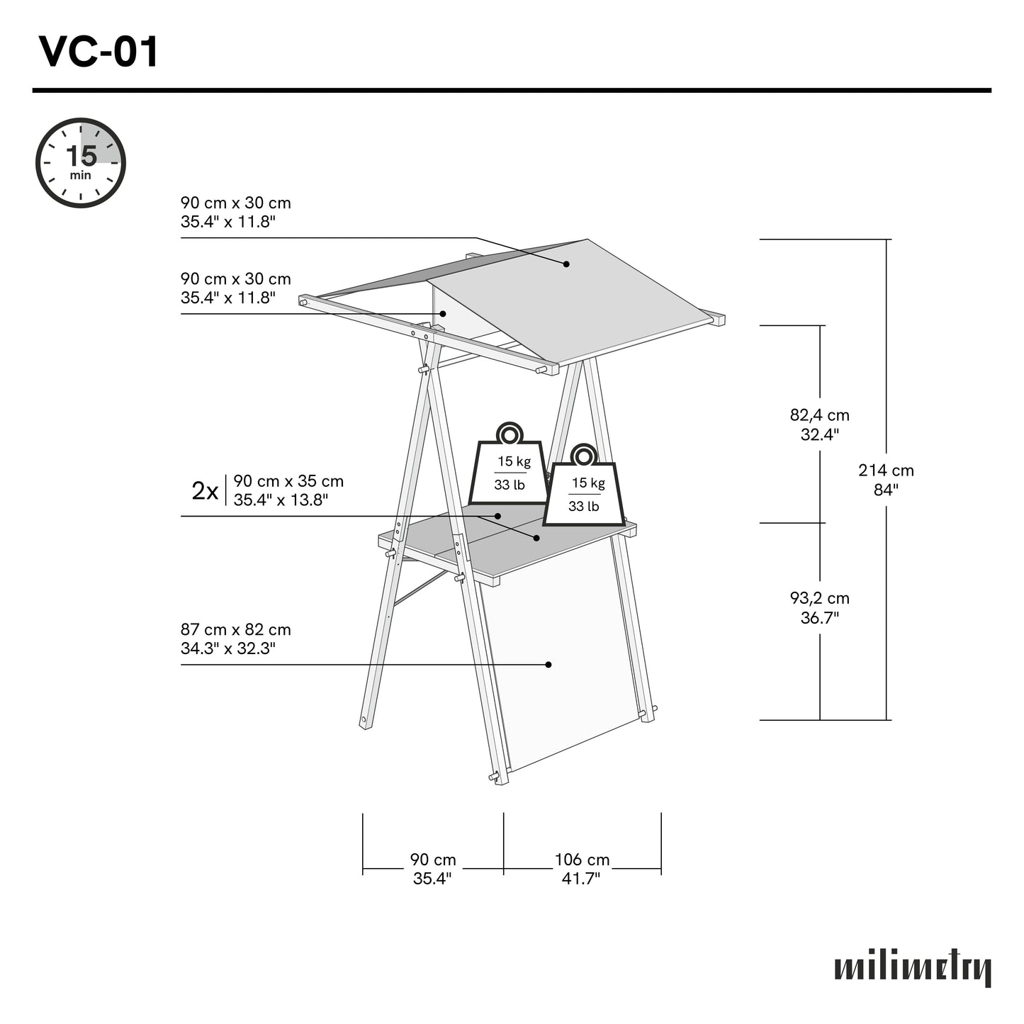 Market Stall VC-01-CF | coffee color