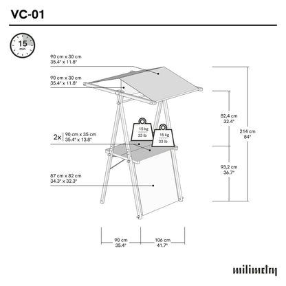 Market Stall VC-01-CF | coffee color
