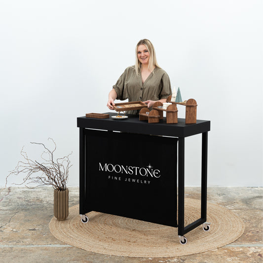 Vendor table VC-04-C-W-BL | black color