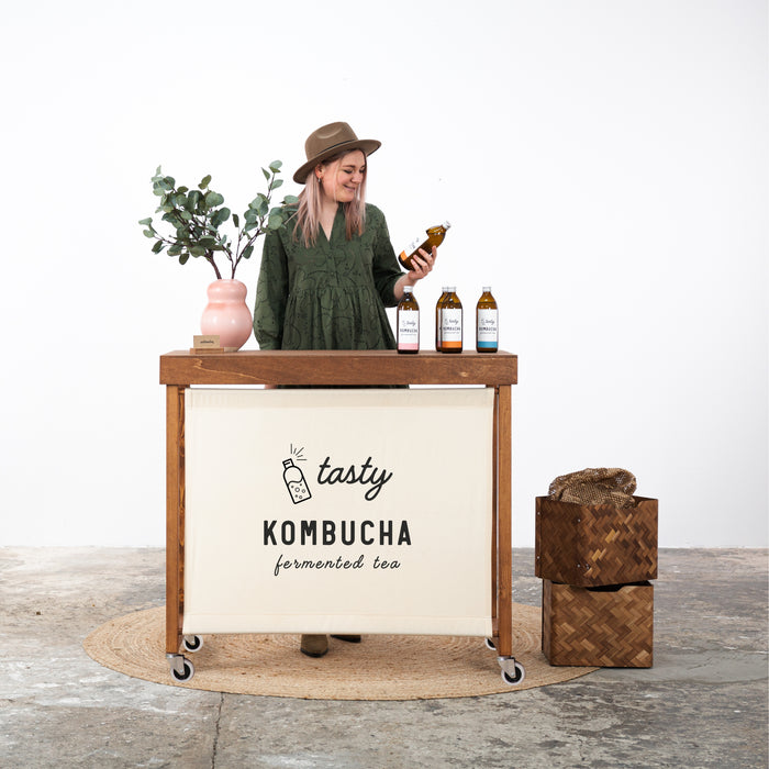 Vendor Table VC-04-C-W-CF | coffee color