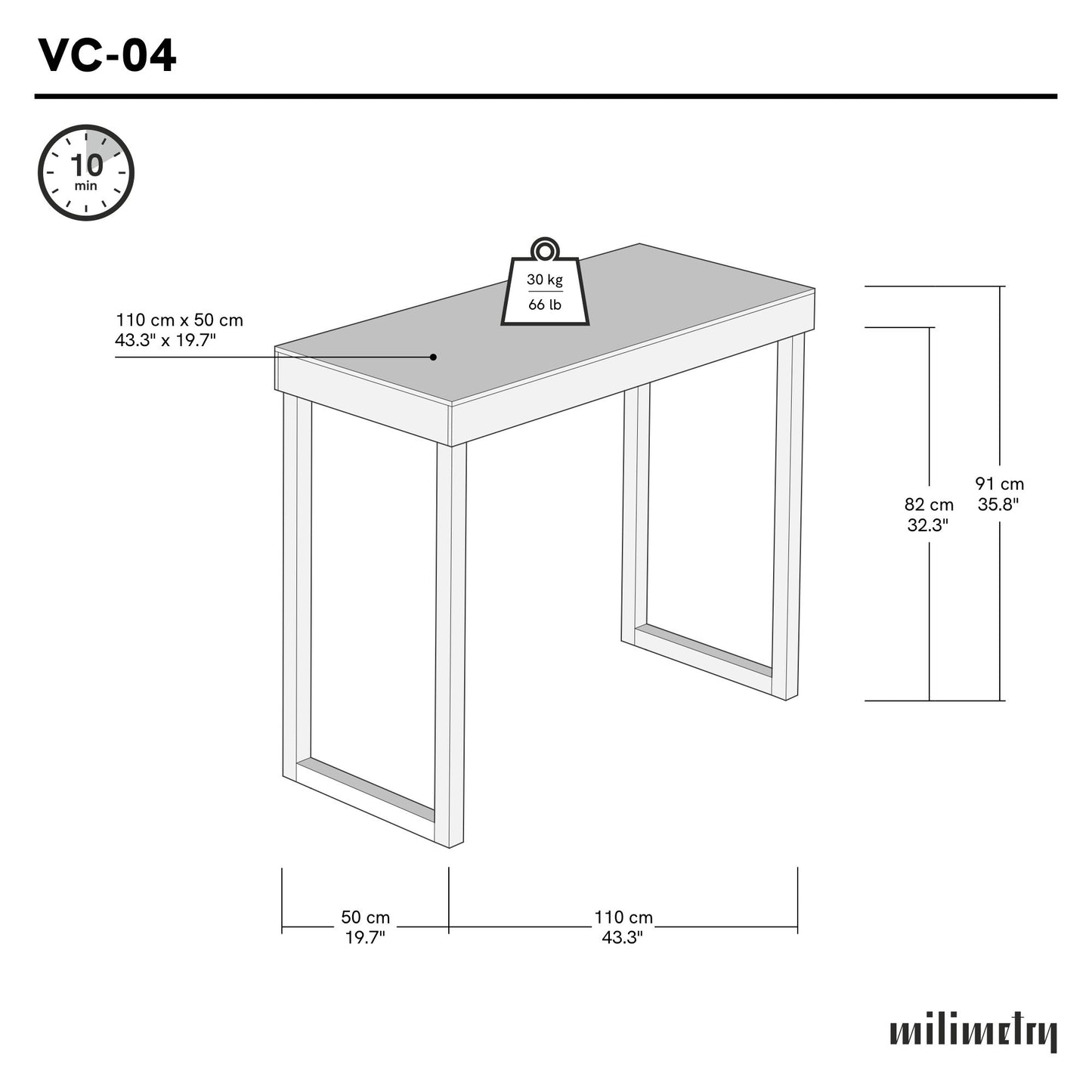 Display table VC-04-CF | coffee color