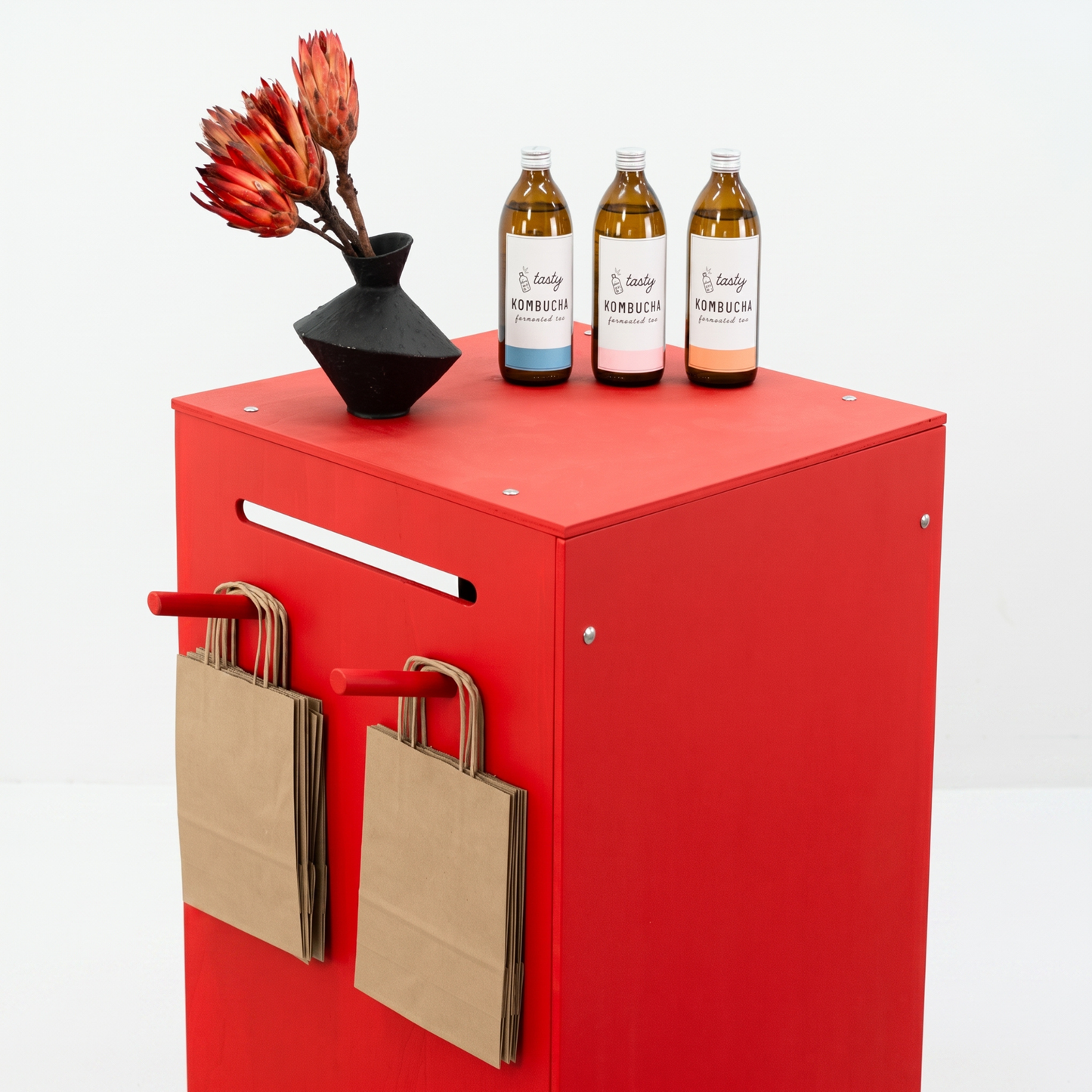 Comptoir événementiel compact VC-06-W-ML | couleur personnalisée