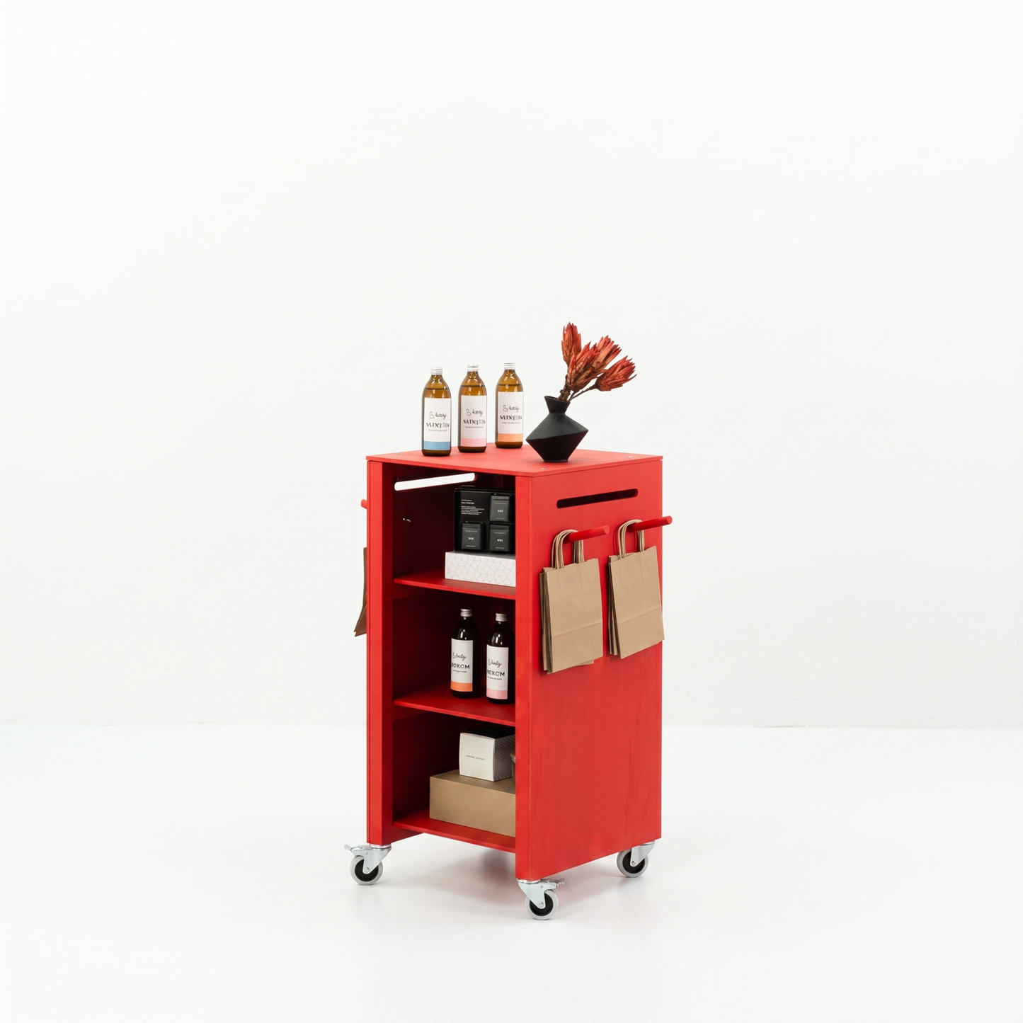 Comptoir événementiel compact VC-06-W-ML | couleur personnalisée