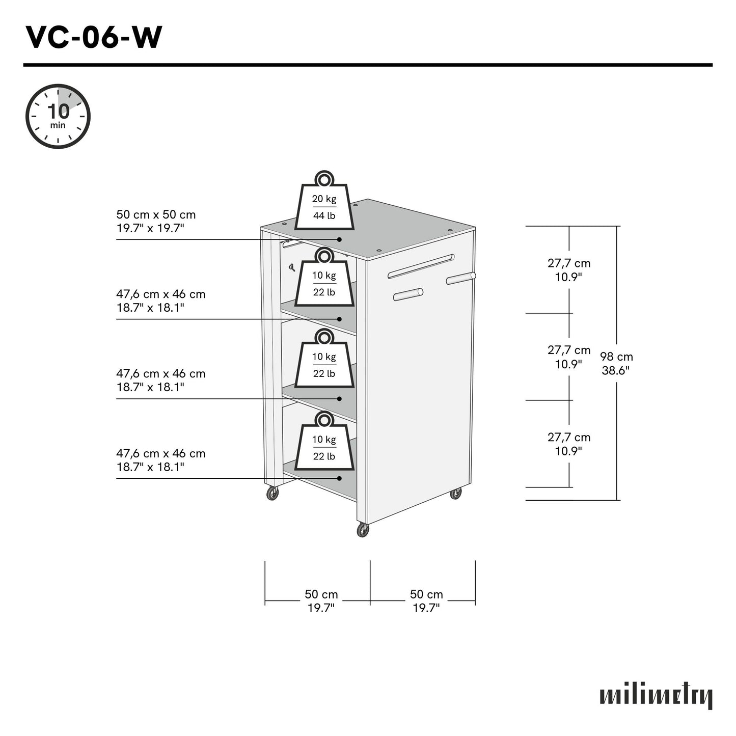 Host stand VC-06-W-CF | coffee color